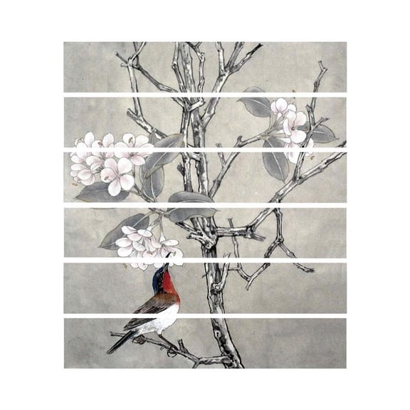 6Pcs Bird Flower Tile Floor Stair Sticker Waterproof Mural Decals Adhesive Art