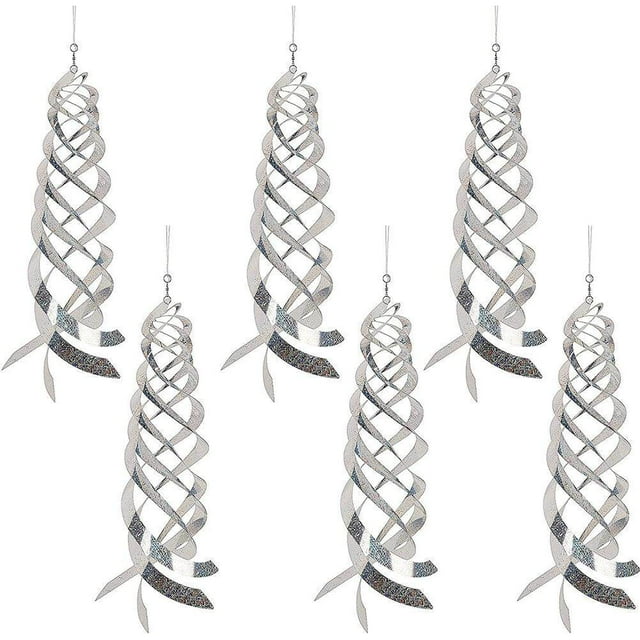 6Pcs Bird Repellent Spiral Reflectors Bird Deterrent Reflective Wind