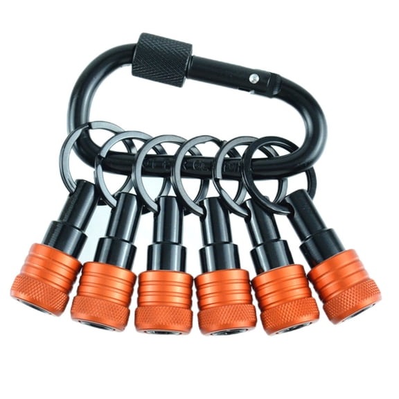6Pcs Bit Holder Keychains Quick Release Portable Screwdriver Drill 1/4inch