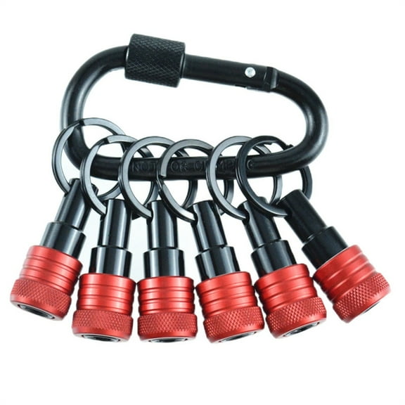 6Pcs Bit Holder Keychains Quick Release Portable Screwdriver Drill 1/4inch