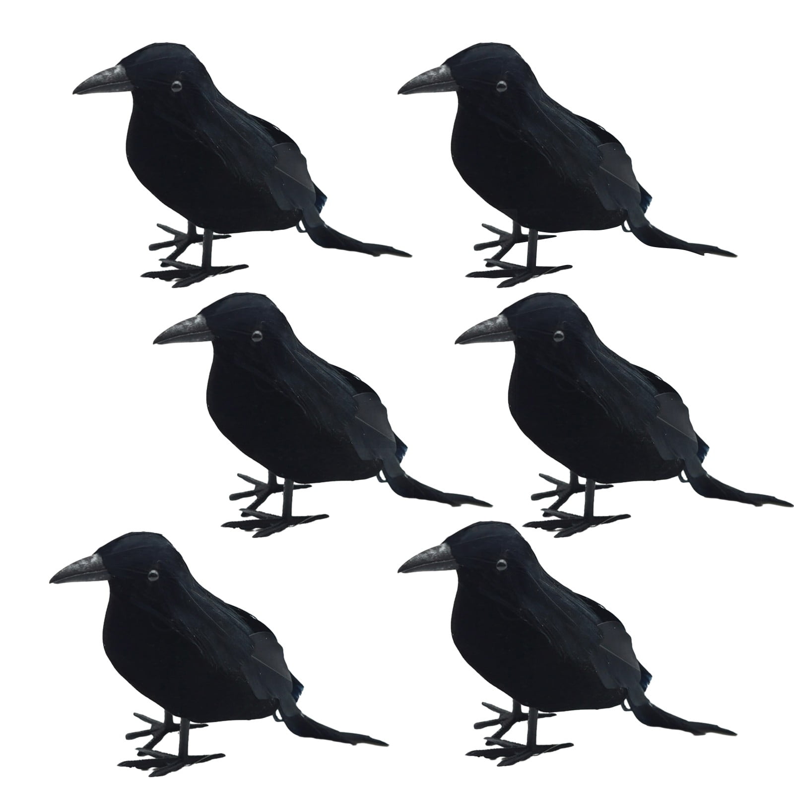 6Pcs Black Crow Flying Crow Prop, Halloween Decorations Clearance