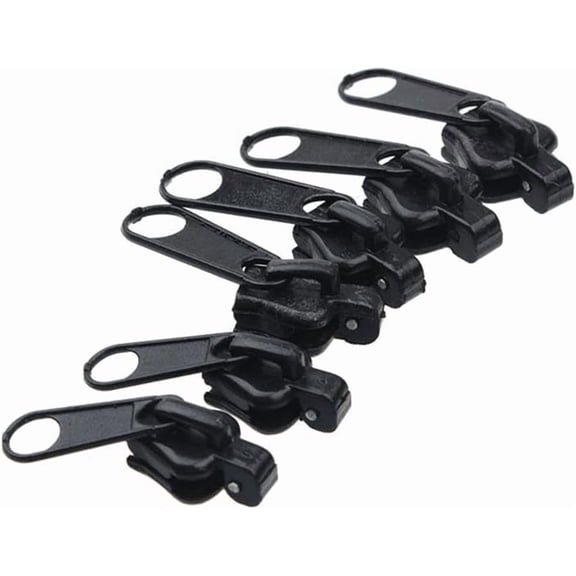 6Pcs Black Universal Instant Fix Repair Kit Replacement Zip Slider Teeth Design Arts, Crafts and Sewing