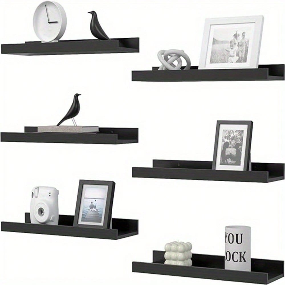 6Pcs Black And White Suspended Storage Rack, Modern And Fashionable ...