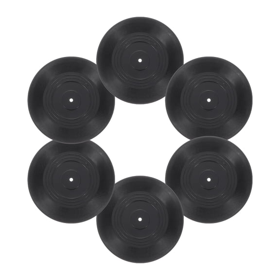 Uxcell 6Pcs Blank Vinyl Records 4.3" Fake Record Vintage Decoration Plain Faux Blank Vinyl Records