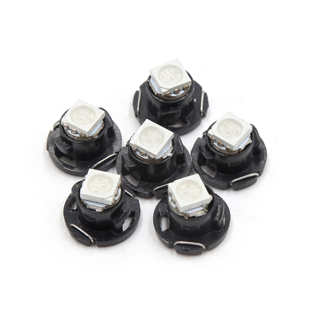 6Pcs Blue 5050 Car T4.7 Wedge Dashboard Dash Panel Light Bulb Interior