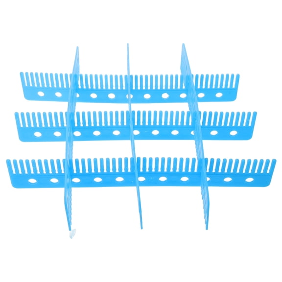 6Pcs Blue Plastic Dividers Inserts for Adjustable Storage Bin Compartment Organizers