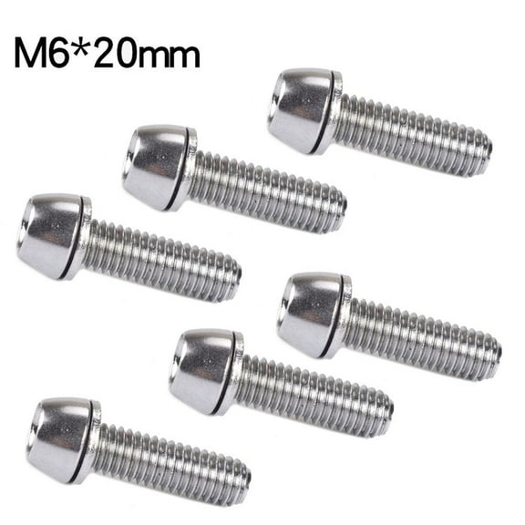 6Pcs/Box Bolts Mtb Stem Screws M5/M6 Road Bike Cycle Parts High-Precision Steel