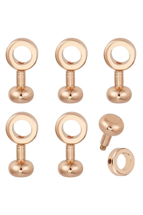 6Pcs Brass Zipper Insert Buckles O Ring Bag Zipper Gap Buckles Golden 19.5x10x8mm for DIY