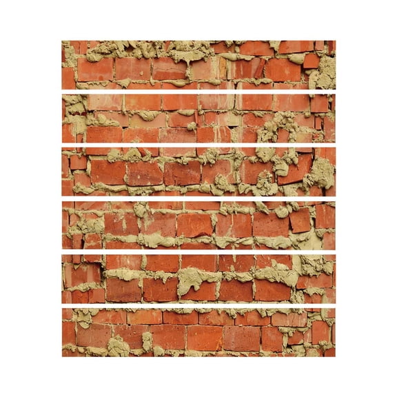 6Pcs Bricks Pattern Tile Floor Stair Sticker Home Decor Waterproof Decals Adhesive Art Wallpaper
