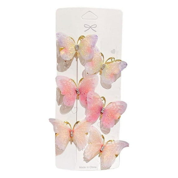 6Pcs Butterfly Clips Small Hair Clips for Glitter Hold Hair Jaw Clips Butterfly Clips Cute Hair Clips Headwear Gifts