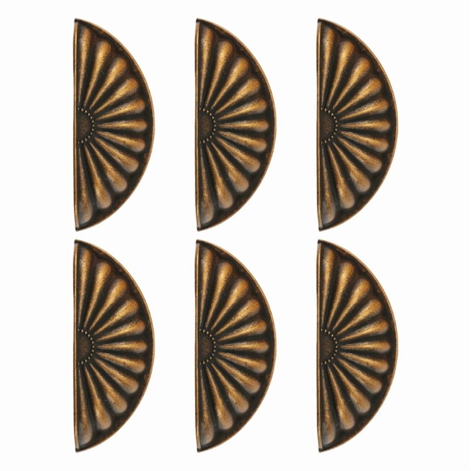 6Pcs Cabinet Pull Zinc Alloy Dressers Knob Shell Shape Drawer Door ...