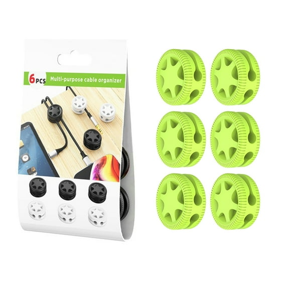 6Pcs Cable Management Cord Holder Organizers Cable Clip Wire Keeper Desk Cord Hider for Bedside Table Desktop Car Office