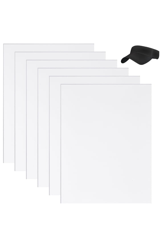 6Pcs Cap Brim Insert Rectangle Baseball Cap Visor Insert Plastic Hat Brim Shaper for Baseball Caps Fashion Hats