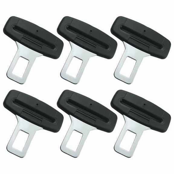 6Pcs Car Seat Belt Clip,Car Seat Belt Plug Slot Lock,Black