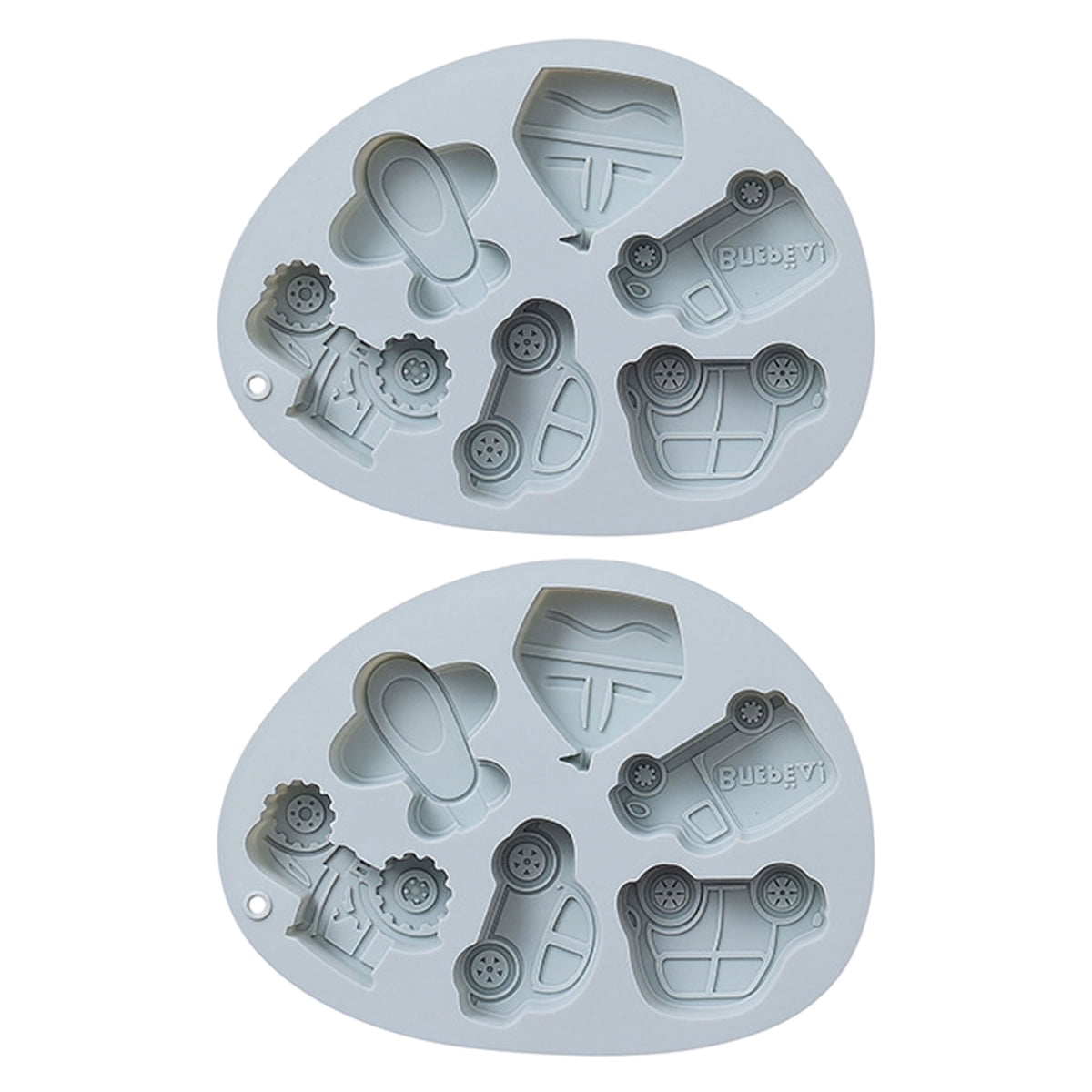 6Pcs Car Silicone Molds Cars Shape Chocolate Candy Molds Jello Mold for