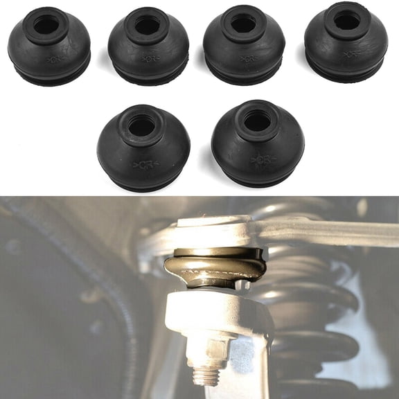 6Pcs Car Suspension Steering Ball Joint Rubber Dust Boot Covers Track Tie Turn Rods Ends Set Parts Dust Boot Cap