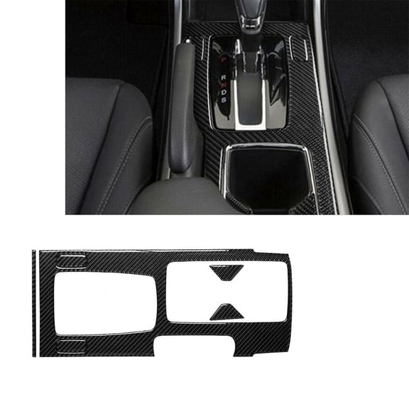 6Pcs Carbon Fiber Interior Gear Shift Set Cover Trim For Honda Accord 2013-2017