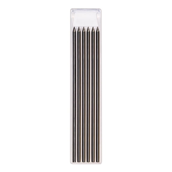 6Pcs Carpenter Pencil Refills,Construction Pencils Refills,Long Nib Deep Hole Pencil Marker Refills,Heavy Duty Woodworking Pencil Refills for Architect,Woodworking Tools,Carpenter Tools,Black,4.7"