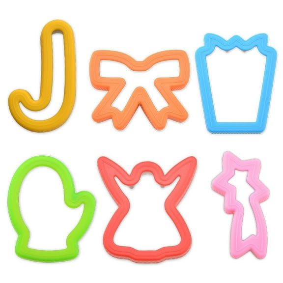 6Pcs Cartoon Cookie Cutters Set For Kids Baking Fun With Vegetable Shapes(Color Random)