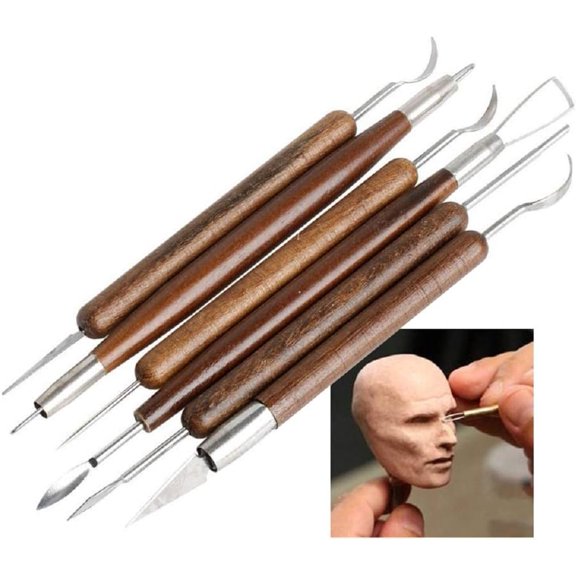 6Pcs Carving Clay Sculpting Hand Chisel Modeling Making Woodworking Process Tool