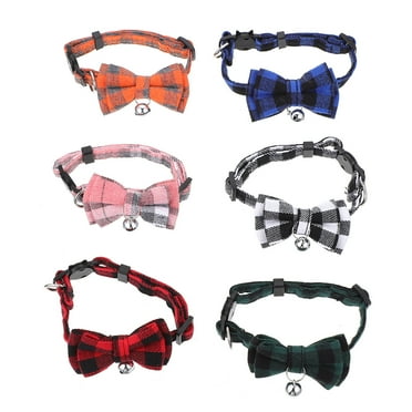 6Pcs Cat Collars Pet Collars with Bells Cat Bow Tie Collars Pet Supplies
