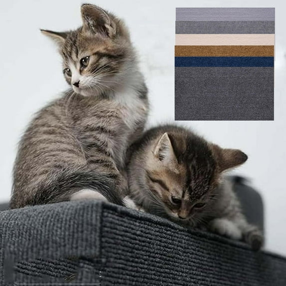 6Pcs Cat Scratching Mat under $5! Kadlawus Self Adhesive Cat Scratching Pad, Replaceable Scratching Mat for Cat Tree, Cat Scratch Protector for Furniture, Non Woven Carpet Mat for Cats
