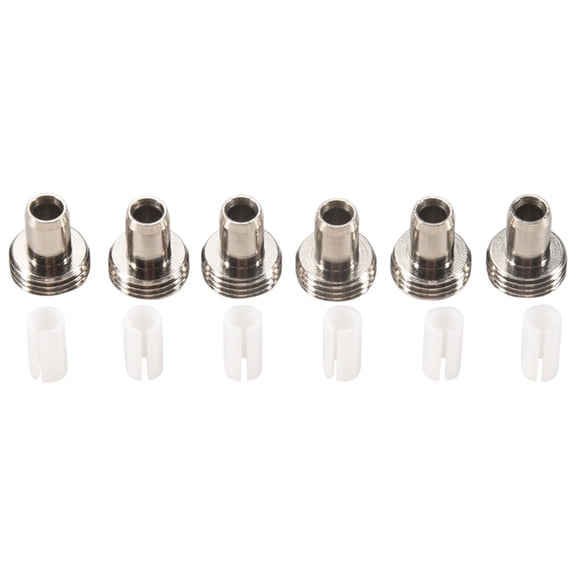 6Pcs Ceramic Tube Sleeves and Metal Head Connector Adapters for Fiber Optic Visual Fault Locator