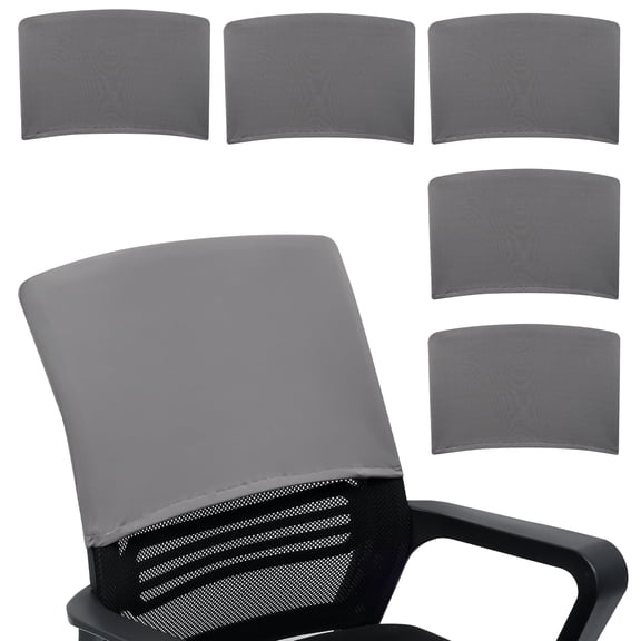 6Pcs Chair Back Covers Elastic Polyester Dining Chair Back Slipcovers Removable Washable Covers for Kitchen Hotel Office
