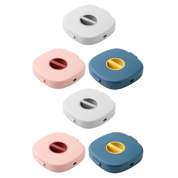 LITINKIMI 6Pcs Rotating Cable Organizer Box for Desktop Cable Management and Portable Use Assorted Color
