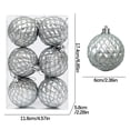 thumbnail image 1 of 6Pcs Christmas Ball Ornaments Set, 2.36 Inch Shatterproof Plastic Xmas Tree Baubles, Holiday Hanging Decor for Christmas Tree Wreath Party, 1 of 9