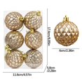 thumbnail image 1 of 6Pcs Christmas Ball Ornaments Set, 2.36 Inch Shatterproof Plastic Xmas Tree Baubles, Holiday Hanging Decor for Christmas Tree Wreath Party, 1 of 9