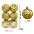 thumbnail image 1 of 6Pcs Christmas Ball Ornaments Set, 2.36 Inch Shatterproof Plastic Xmas Tree Baubles, Holiday Hanging Decor for Christmas Tree Wreath Party, 1 of 9