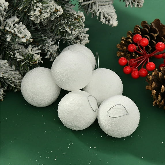 6Pcs Christmas Balls Baubles Shatterproof Plastic Assorted Sizes Hanging Ornaments For Christmas Tree Home Hotel Holiday Decor