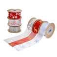 thumbnail image 1 of 6Pcs Christmas Ribbons Xmas Ribbons DIY Width 25mm Gifts Wrapping Ribbons Snowflake Stars Elk for Bow Making Cake Boxes Party Valentines Day, 1 of 7