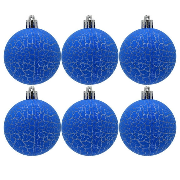 6Pcs Christmas Tree Balls Ornaments Macaron Balls Hanging Ornament Shatterproof Pastel Christmas Decor Ball Baubles Xmas Tree Decorations - Blue