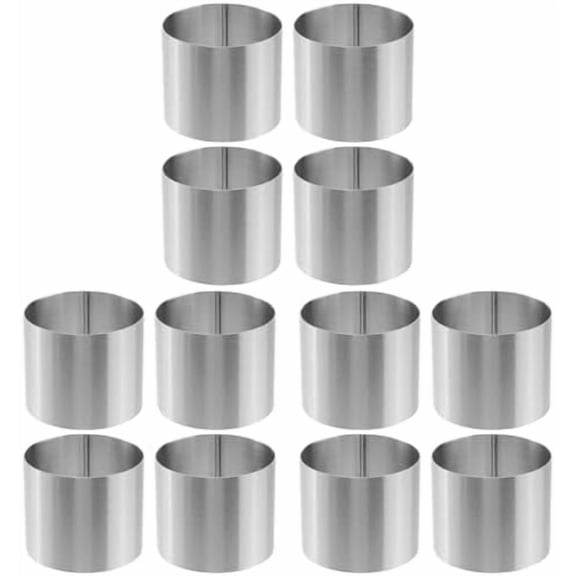 6Pcs Circular Cake Cookie Baking Molds Stainless Steel Biscuit Moulds for Pastry Diy Cake Rings 2 Inch Diameter Reusable Bakeware for Home Kitchen$$Home Decor, Kitchen, & Other