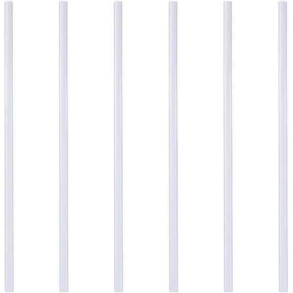 6Pcs Clear Acrylic Rods Plastic Lollipop Stick 12 Inch Length 10mm Reusable Candy Stick Stirring Rods Strip Sticks Cake Toppers