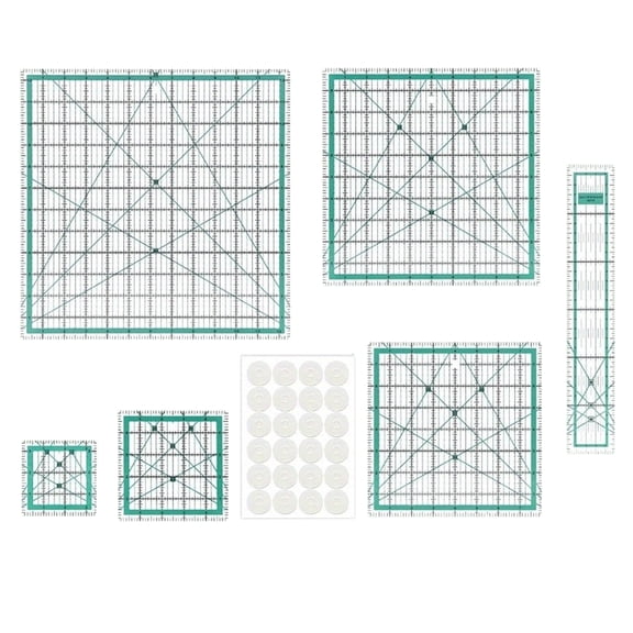 6Pcs Clear Acrylic Sewing Ruler Quilting Patchwork Templates Ruler for Fabric Cutting Sewing Measuring Dressmaking
