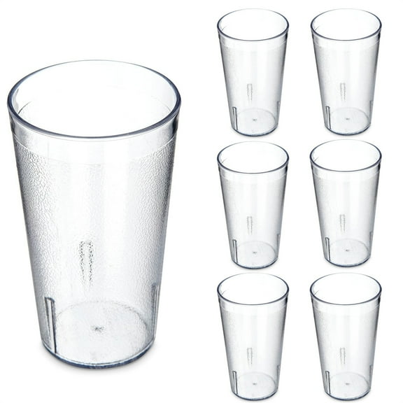 6Pcs Clear Frosted Drinking Cups,Acrylic Drop-proof Water Bottles,Plastic Cold Drink Cups,500ml Large Beverages Cups,Stackable Tumblers for Party Birthday Wedding Meeting Picnic