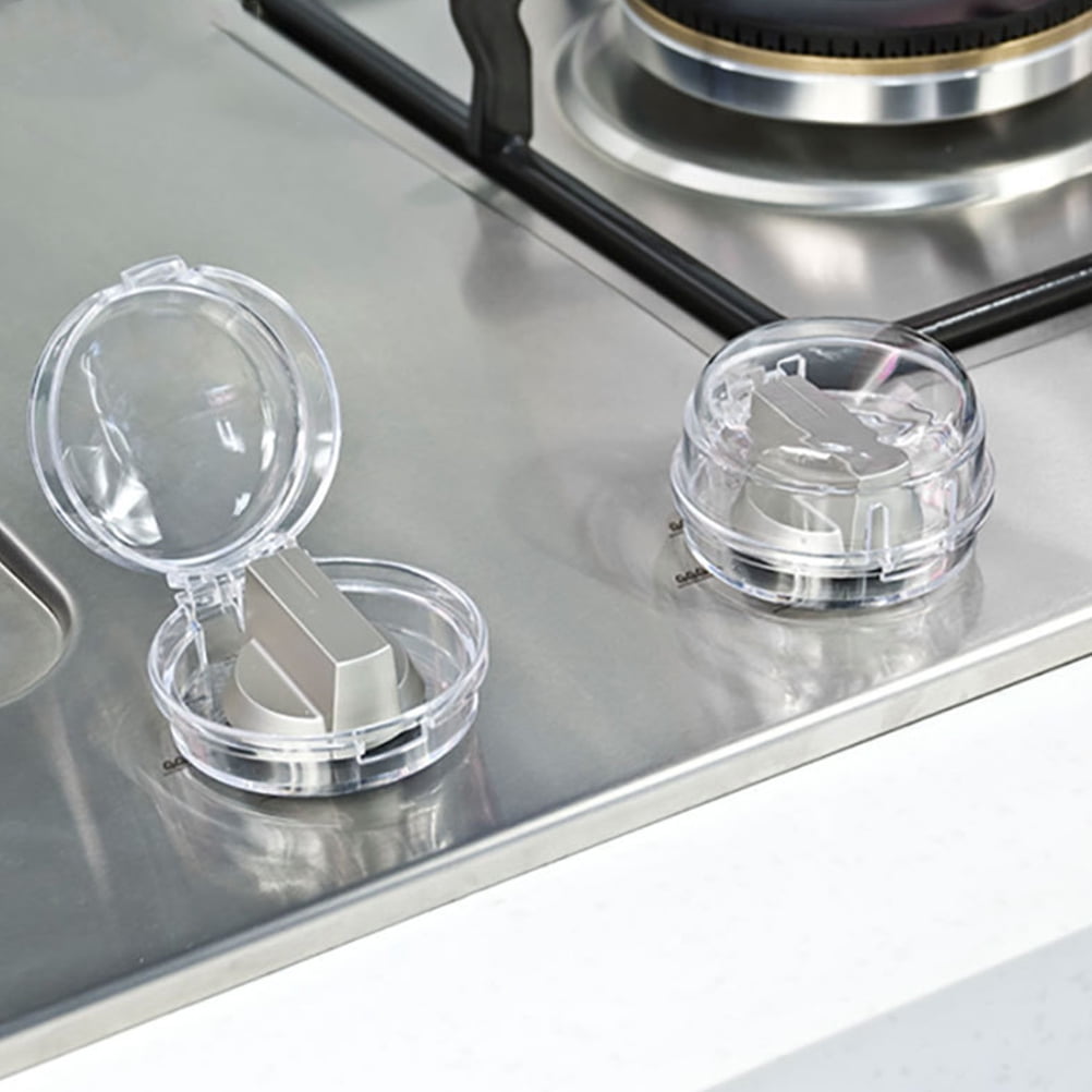 6Pcs Clear Stove Knob Safety Covers Child Safety Guards Heat Resistant
