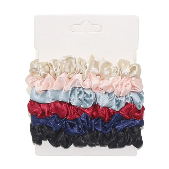6Pcs Cloth Elastic Hair Accessories for Women Scrunchie/Scrunchy Hair Ties Flower/Polka Dot/None Pattern Mixed Color 120mm Making DIY