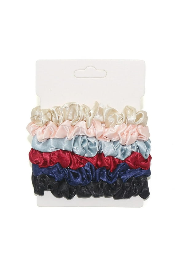 6Pcs Cloth Elastic Hair Accessories for Women Scrunchie/Scrunchy Hair Ties Flower/Polka Dot/None Pattern Mixed Color 120mm Making DIY