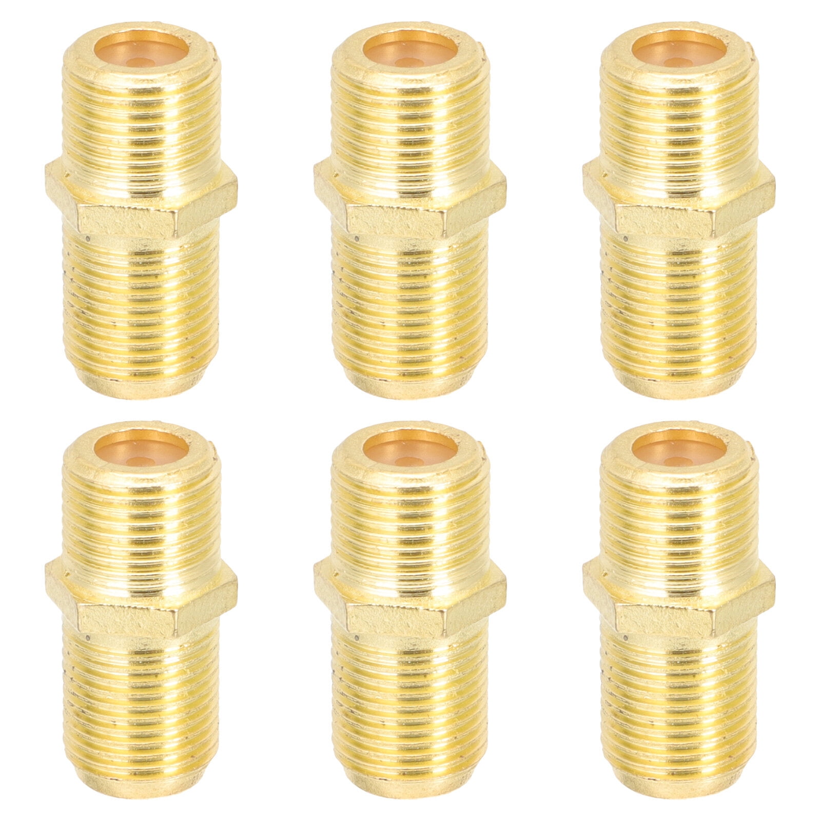 6Pcs Coaxial Cable Connectors F-type Female to Female Coax Cable Extender Adapter for TV Cable