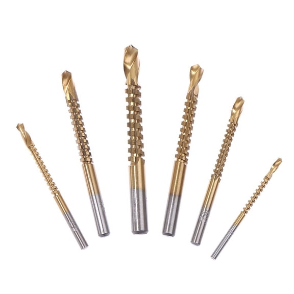 6Pcs Cobalt Left Hand Drill Bit Set Screw Metric Composite Tap Drill Bit Tap