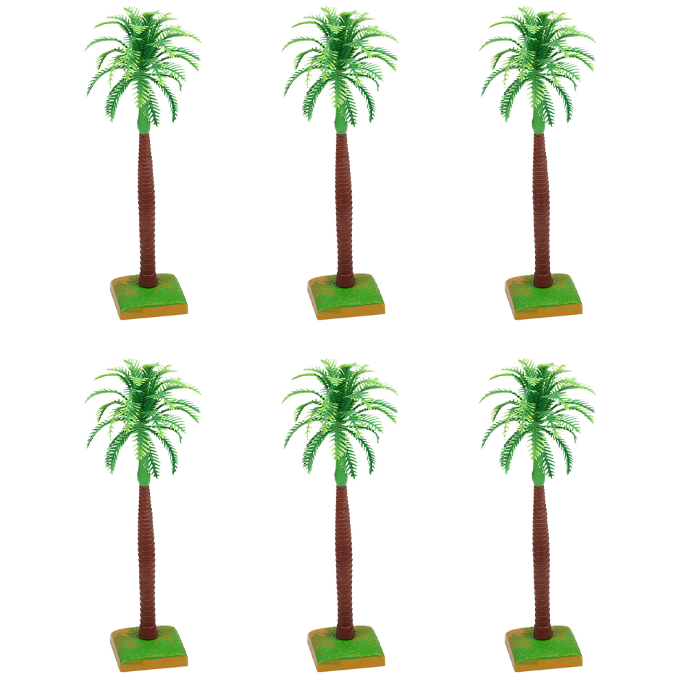 6Pcs Coconut Tree Cake Toppers Cupcake Toppers Birthday Cake