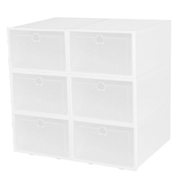6Pcs Collapsible Stackable Shoe Box