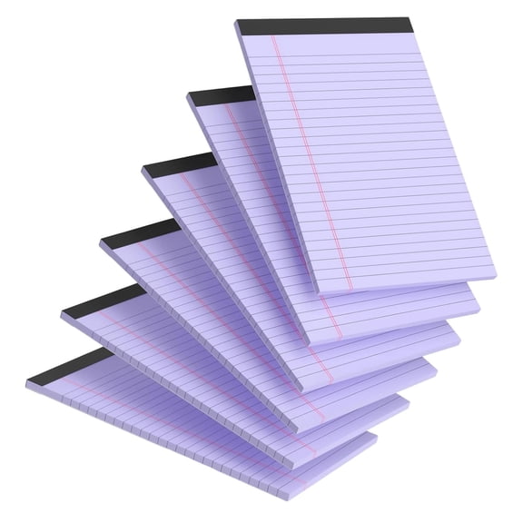 6Pcs Colored Legal Pads,53 Sheets Wide Legal Ruled,Note Pads,Notepads,Thick Paper Memo Pads To Do List for Office Work Kilougeis
