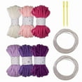 thumbnail image 1 of 6Pcs Colorful Polyester Rope 7mmX5Meters Hollow Braided Rope For Art Craft, 1 of 16