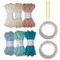 thumbnail image 1 of 6Pcs Colorful Polyester Rope 7mmX5Meters Hollow Braided Rope For Art Craft, 1 of 16