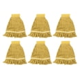 thumbnail image 1 of 6Pcs Commercial Mop Head Replacement, Cotton String Mop Head, Wet Cleaning Mop Head Refills, Yellow, 1 of 6